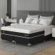 Cama Box Queen com Colchão Sofisticato (65x158x198) Grafite e Branco