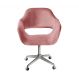 Cadeira de Escritório Secretária Giratória Zara - Veludo Rosê