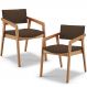 Kit 02 Cadeiras Para Sala de Jantar Estar Living Giorgia L02 Suede Marrom - Lyam Decor