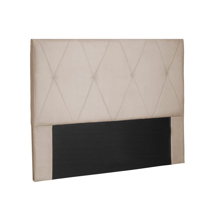 Cabeceira Aquilla Para Cama Box King 195 cm Suede Bege - D'Rossi