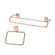 Kit banheiro lavabo 2 peças rose gold Future porta toalha banho toalheiro rosto