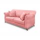 Sofá Decorativo 160cm 2 Lugares com 4 Almofadas Armstrong Veludo Rosa G63 - Gran Belo