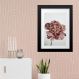 Quadro Moderno Floral Rosê - 60x48cm