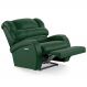 Poltrona do Papai Reclinável Kalie Elétrica Botão LED FH9 PU Verde Musgo - Mpozenato