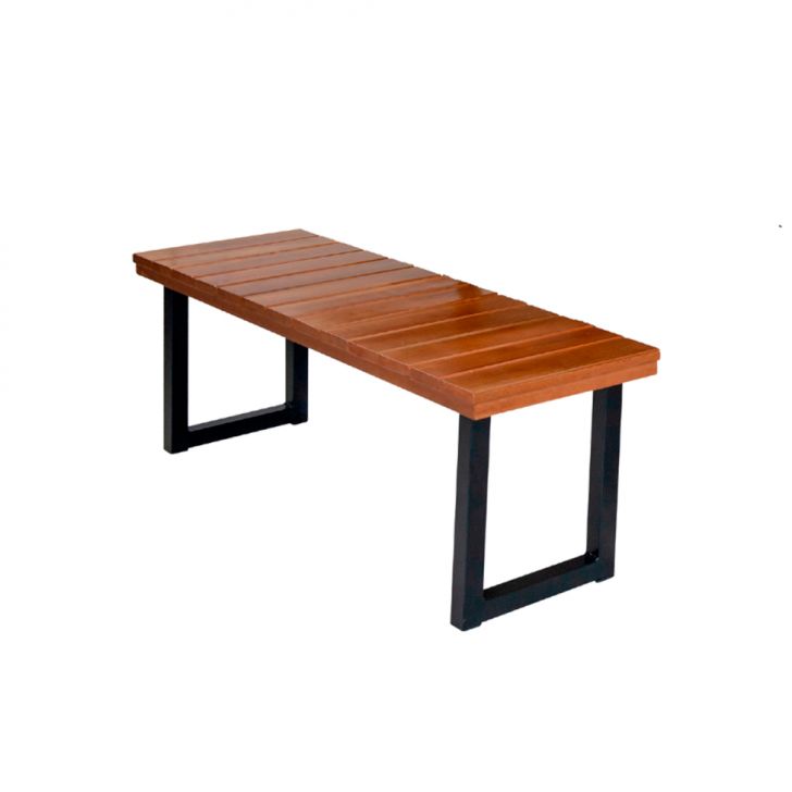 Banco | Banqueta 2 Lugares Capri Marrom e Preto 170 cm