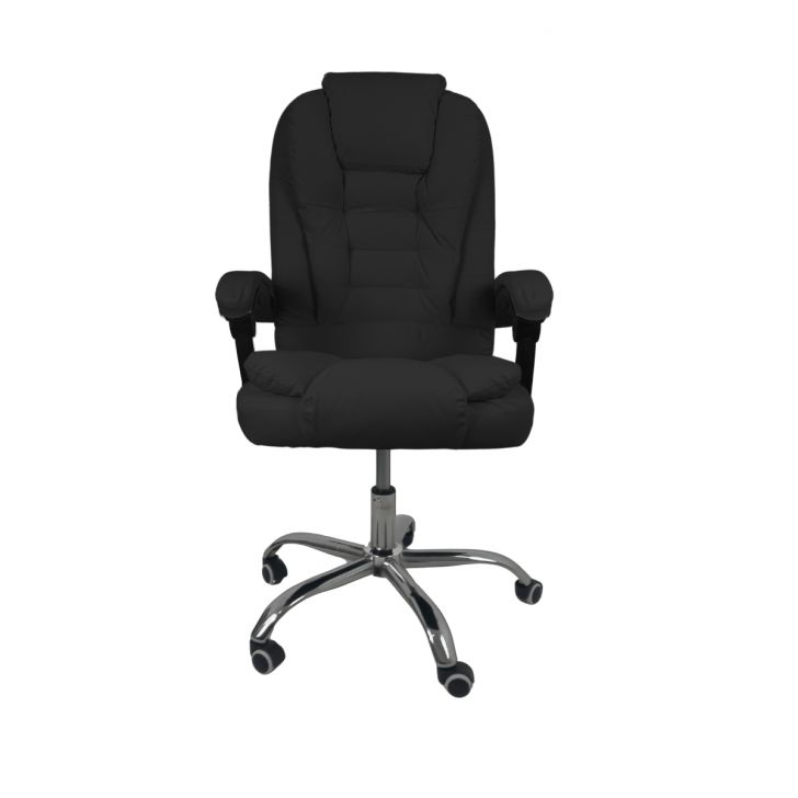 Cadeira De Escritório Presidente Reclinável Ergonômica Preto