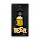 Abridor De Garrafas Parede Beer Mdf Com Imã 25x13 Cm
