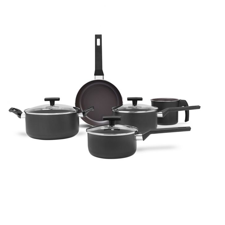 Conjunto de Panelas 5 Peças Preserve Cinza