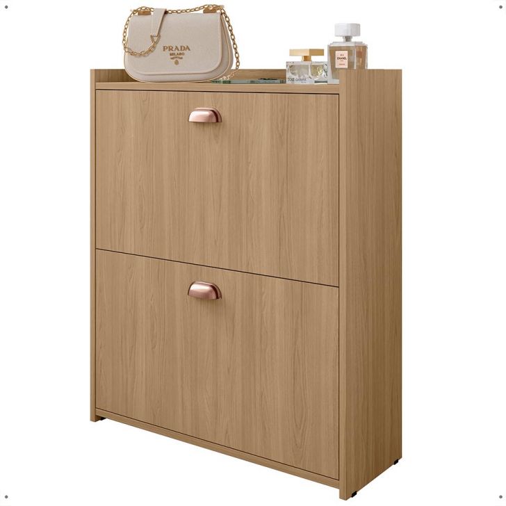 Sapateira Closet Vertical Organizadora 12 Pares Calçados Unissex Prateleira 2 Andares Gavetas Basculante Hanover - Lojas RPM