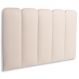 Cabeceira Solteiro Estofada Para Cama Box Kit 5 Placas Adesivas - Modelo Arredondada Suede Off White