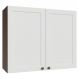 Armário Aéreo 80 cm 2 Portas Rustic/Branco Vik Madesa