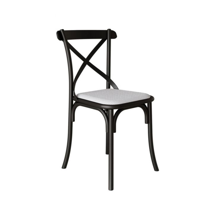 Cadeira De Cozinha Katrina Preta E Branco