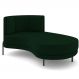 Chaise Longue Divã 164cm Braço Direito Logus D06 Veludo Verde - Mpozenato