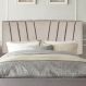 Painel Estofada Bélgica 160CM Queen Suede Bege - D A DECOR