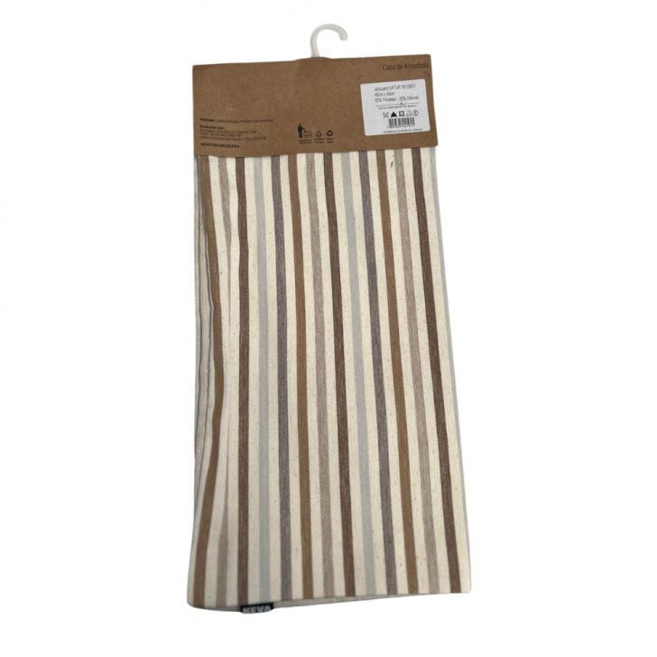 Capa de Almofada Jacquard Natur Bege 45x45 cm