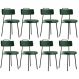 Kit 08 Cadeiras Decorativas Para Sala De Jantar Barcelona L02 Couríssimo Verde Musgo - Lyam Decor