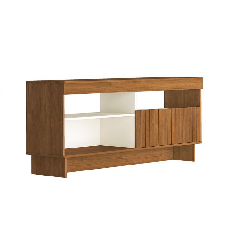 Rack para TV até 65 Polegadas City 1 PT Cinamomo e Off White