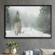 Quadro Decorativo Onça Pintada na Neve-34x49Cm