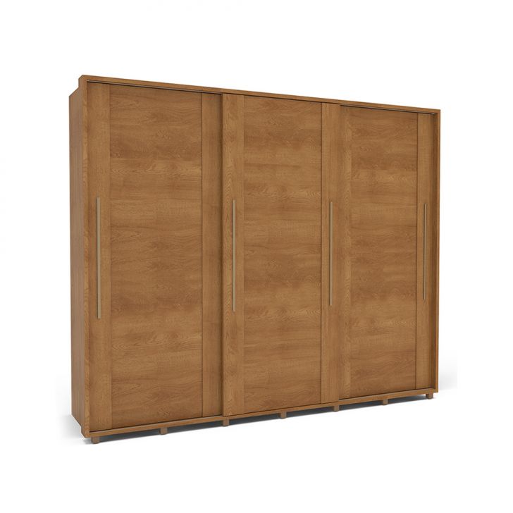 Image of Guarda-roupa Casal Sevilha Flex 3 Portas 4 Gavetas Freijó PLA-MO895CL22OEJMOB