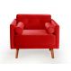 Poltrona Luma - Suede Vermelho