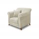 Poltrona Decorativa com 1 Almofada Armstrong Veludo Bege G63 - Gran Belo