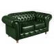 Sofá 2 Lugares Luís Xv Chesterfield Capitonê - Couríssimo Verde