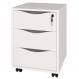 Gaveteiro Para Escritório Office com Rodízios 03 Gavetas Face A02 Branco - Lyam Decor