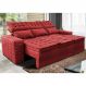 Sofá 3 Lugares Retrátil e Reclinável Cama inBox Senses 2,00m Velusoft Vermelho