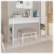 Livreiro Aparador 120cm Sala De Estar Branco Fabrick Caemmun