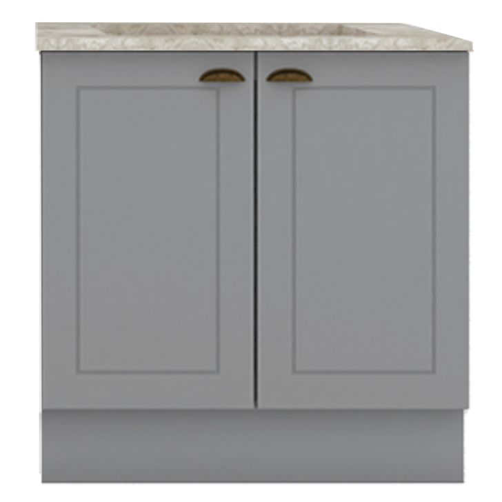 Balcao com Tampo Para Cooktop 2P 80 cm Americana Cinza Calcare Henn