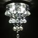 Lustre de Cristais Inox Espelhado para Sala de Jantar, Sala de Estar, Escritório e Quarto 30 cm