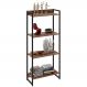 Estante Livreiro Multiuso Dynamica Industrial 60cm 4 Prateleiras C08 Nogal - Mpozenato