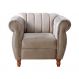 Poltrona Realeza Chesterfield Cadeira Vintage Decoração Retrô - Veludo Capuccino