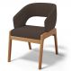 Cadeira de Jantar e Estar Living Estofada Lince L02 Suede Marrom - Lyam Decor