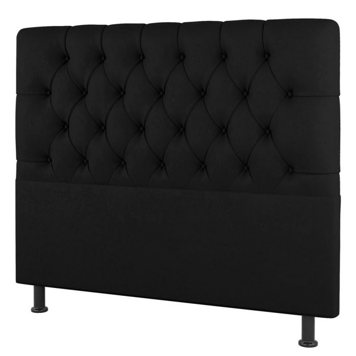 Cabeceira Cama Box Casal Queen Size Nice 160cm Linho Preto - Desk Design