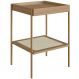 Mesa Lateral Para Sala de Estar Industrial Indy A03 Hanover Dourado - Lyam Decor