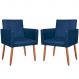 2 Poltronas Resistente para Recepção Confortável Corino Escritório MOBLAN decor