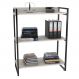 Estante Livreiro Multiuso Prisma Estilo Industrial 80cm 3 Prateleiras C08 Snow - Mpozenato