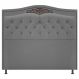 Cabeceira Estofada Yasmim 140 cm Casal Suede Cinza - Amarena Móveis