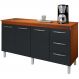 Balcao Com Tampo 150cm 9130x9310 Preto Savana Mobbs