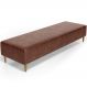 Puff Decorativo Sala de Estar Bali W01 Pés Palito 170x60cm Couríssimo Marrom - Lyam Decor