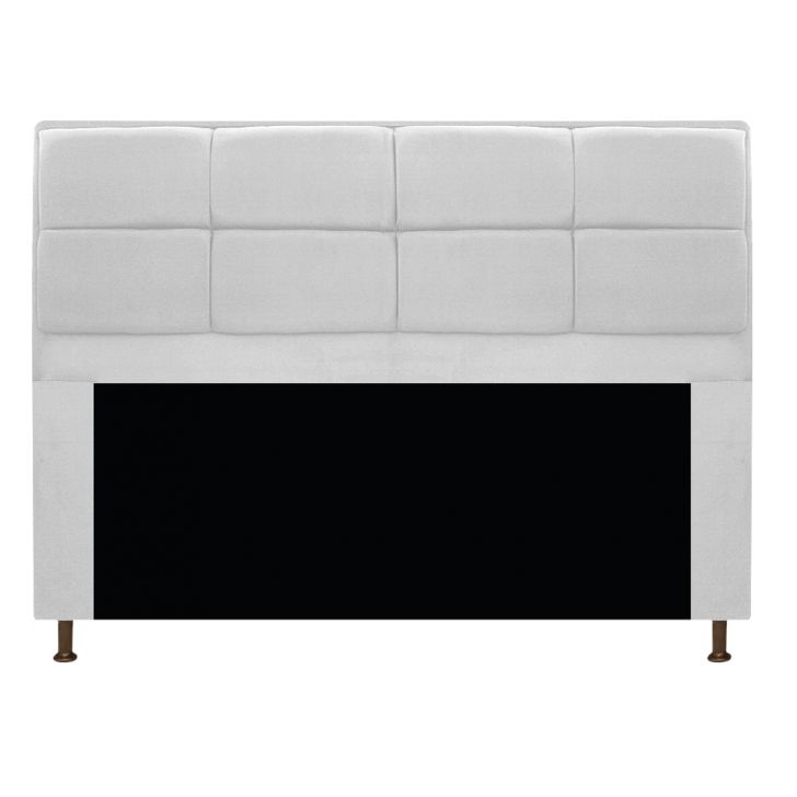 Cabeceira Munique 160 cm Queen Size Suede Branco - Amarena Móveis