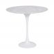 Mesa Saarinen Tulip Lateral Oval Carrara 57x38cm Base Branca