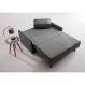 Sofá-Cama Casal 2 Lugares Isis Veludo Cinza