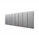 Placas Cabeceira Modulada Reta Adesiva Queen Estofada 160cm x 60cm Kit 8 Placas - Suede Cinza