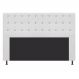 Cabeceira Estofada Dama 195 cm King Size Com Strass Suede Branco - Amarena Móveis