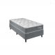 Cama Box com Colchão Solteiro Celine Molas Ensacadas (62x88x188) Cinza
