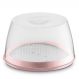 Queijeira Porta Queijo Frios Tampa Acrílico Transparente Uz Rosa Quartzo