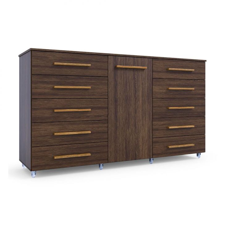 Cômoda Imperial 1 Porta 10 Gavetas Capuccino