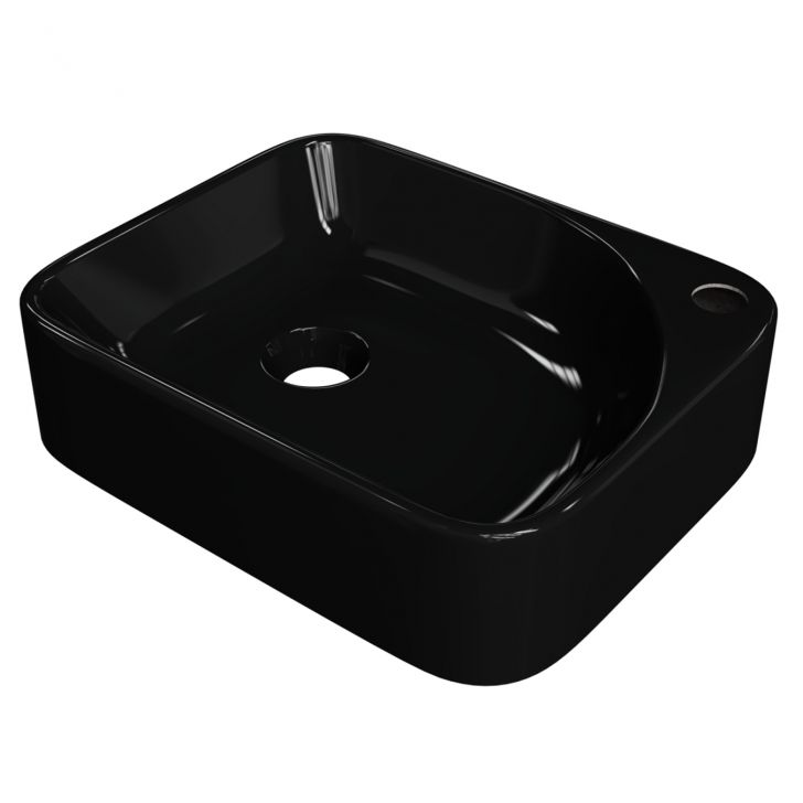 Cuba Pia Para Banheiro Retangular 36cm Jasmin C08 Preto - Mpozenato